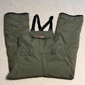 Burton boys Skylar ski bib pants medium 10 green.